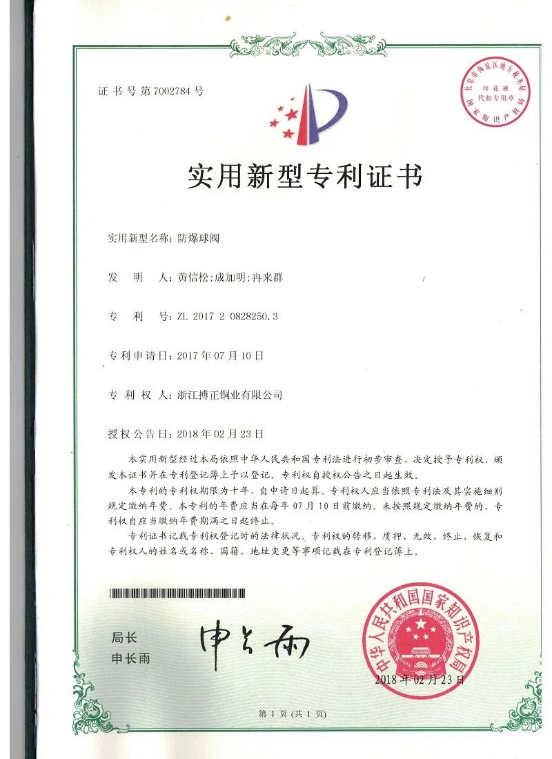 Patent Certificate